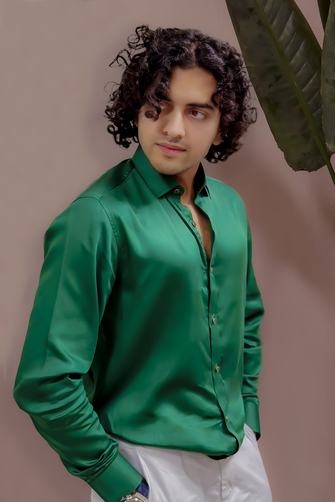 Emerald Bamboo Tencel Dress Shirt
