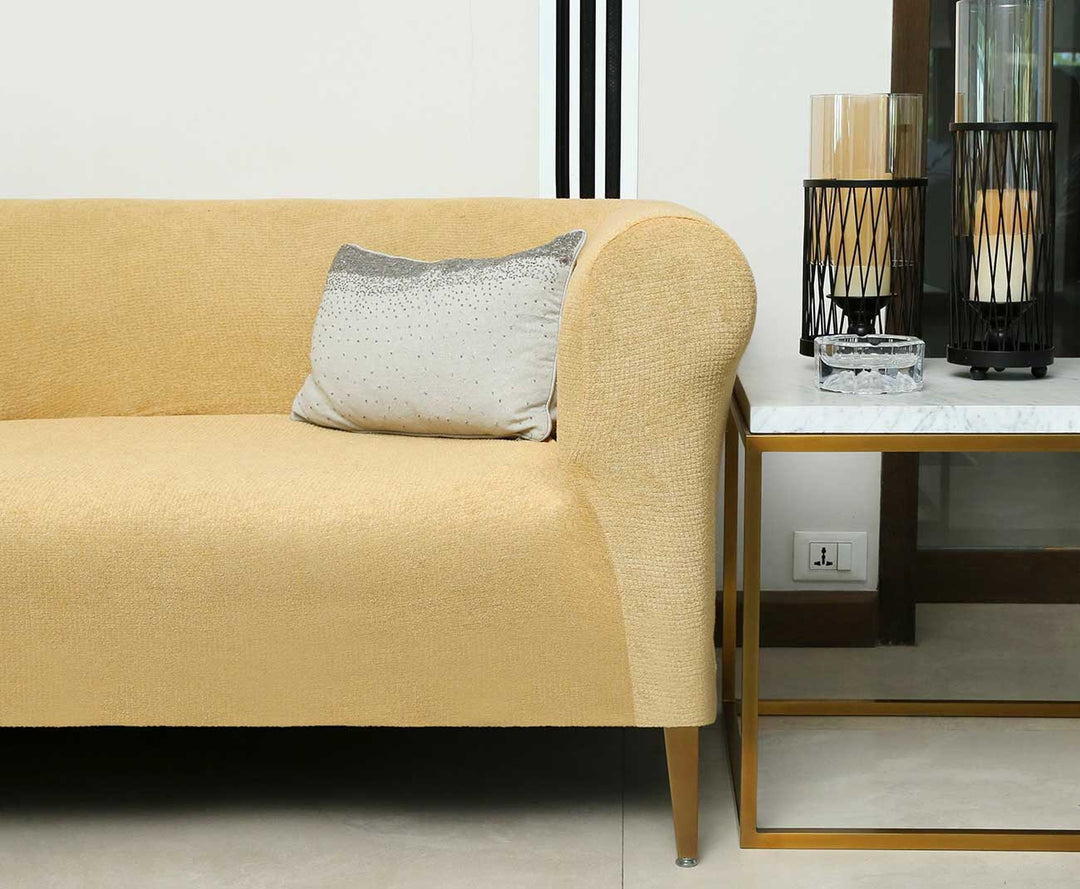 Luxury Bamboo Sofa Cover - Beige Austin Linen
