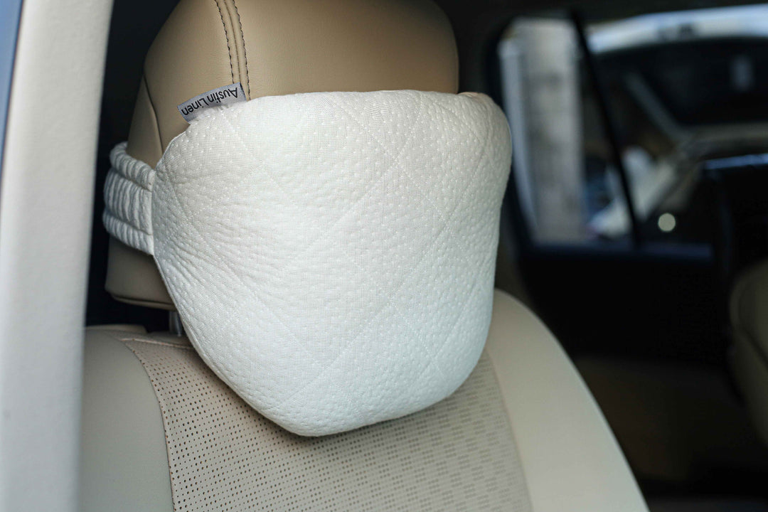 Bamboo Car Headrest Filled Pillow-Austin Linen