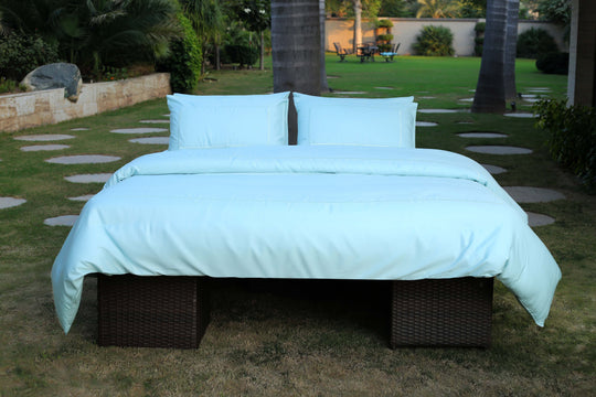 Blue Organikos Bamboo Sateen Bed in a Bag