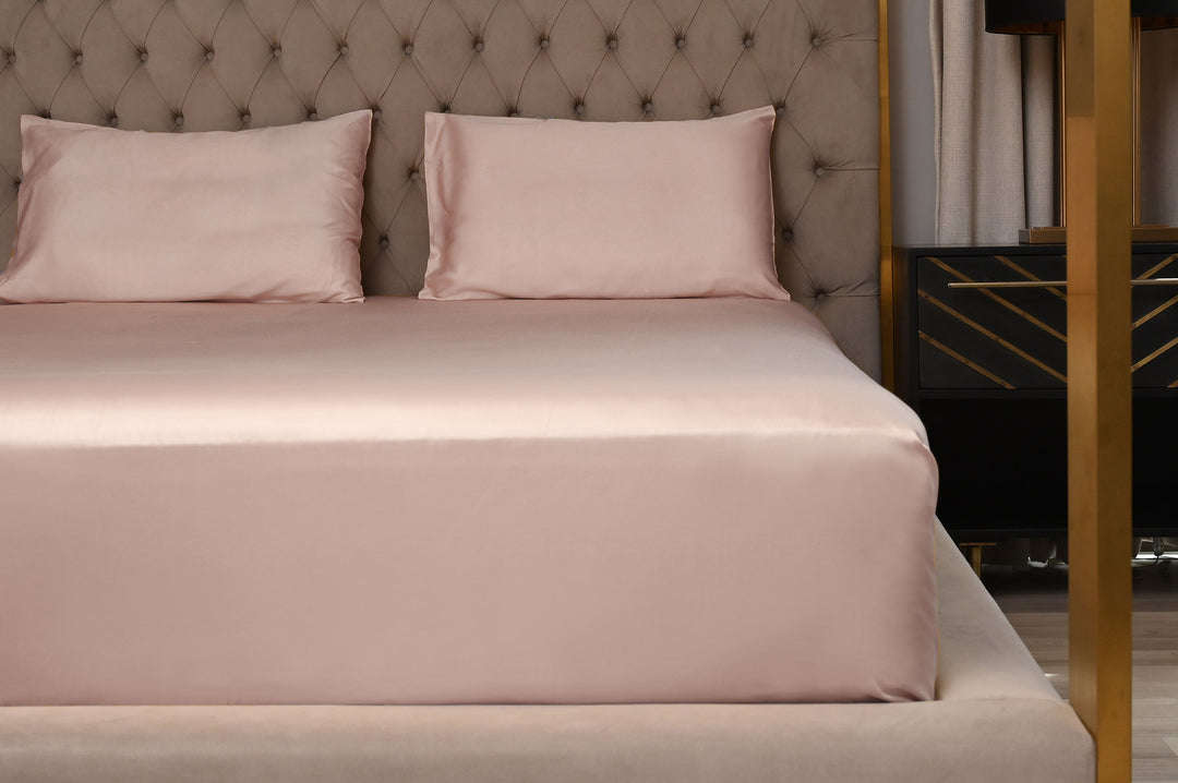Organikos Blush Bamboo Sateen Sheet Set