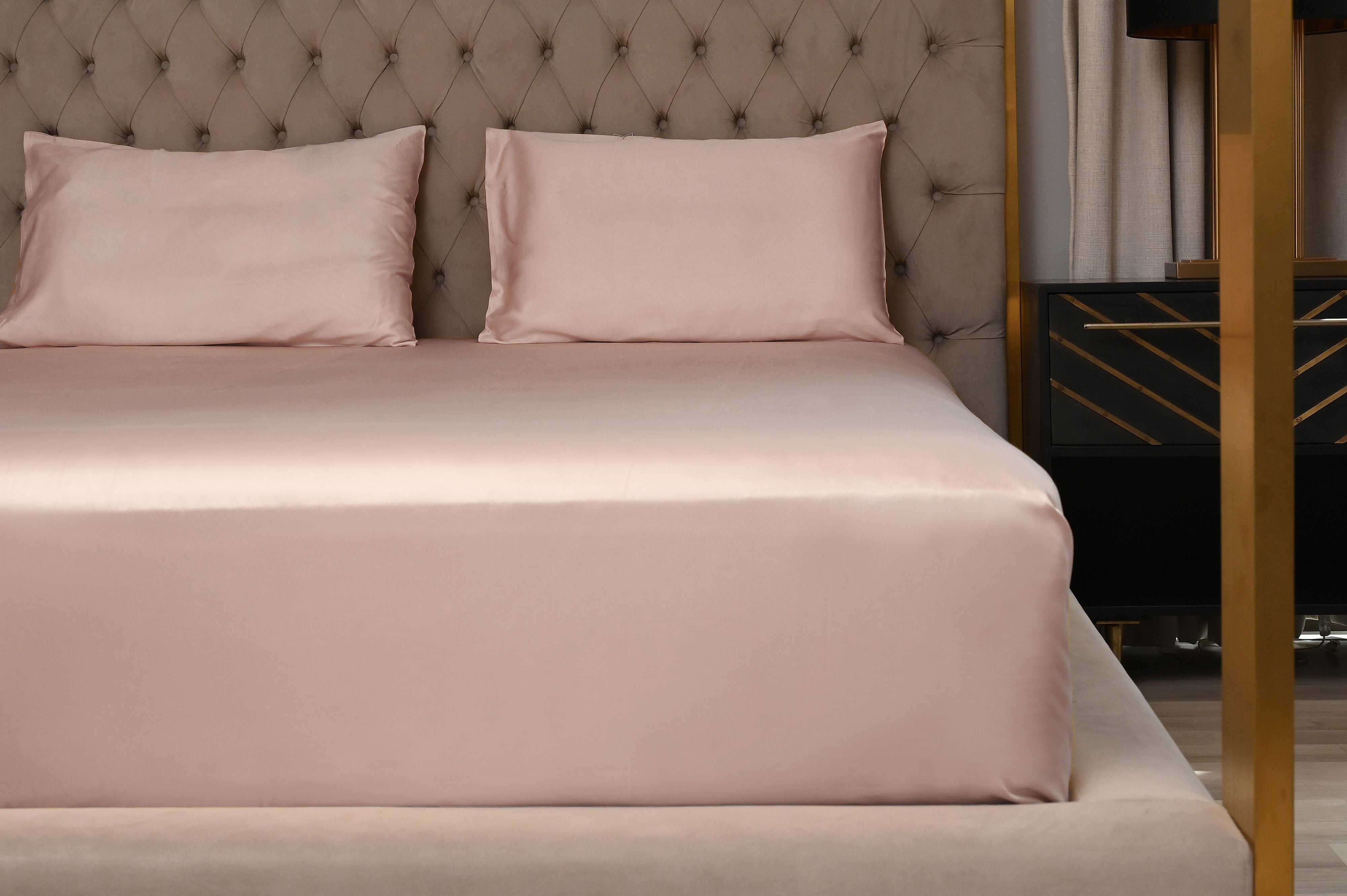 Organikos Blush Bamboo Sateen Sheet Set
