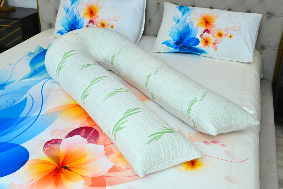 Bamboo Green Pregnancy Filled Pillow-Austin Linen
