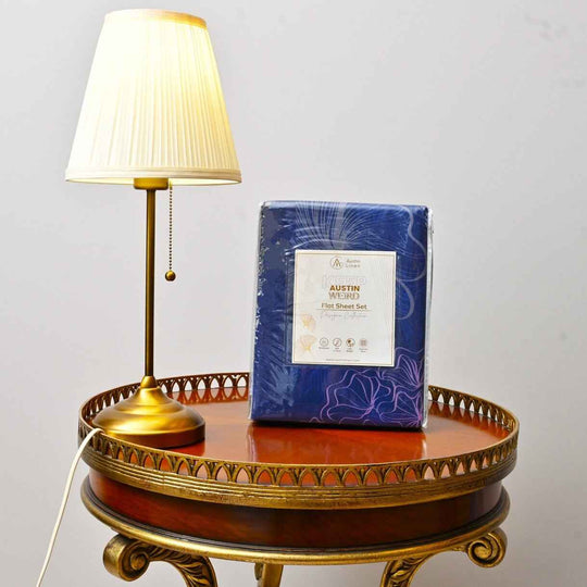 Rainy Blues Designer Collection Flat Sheet Set