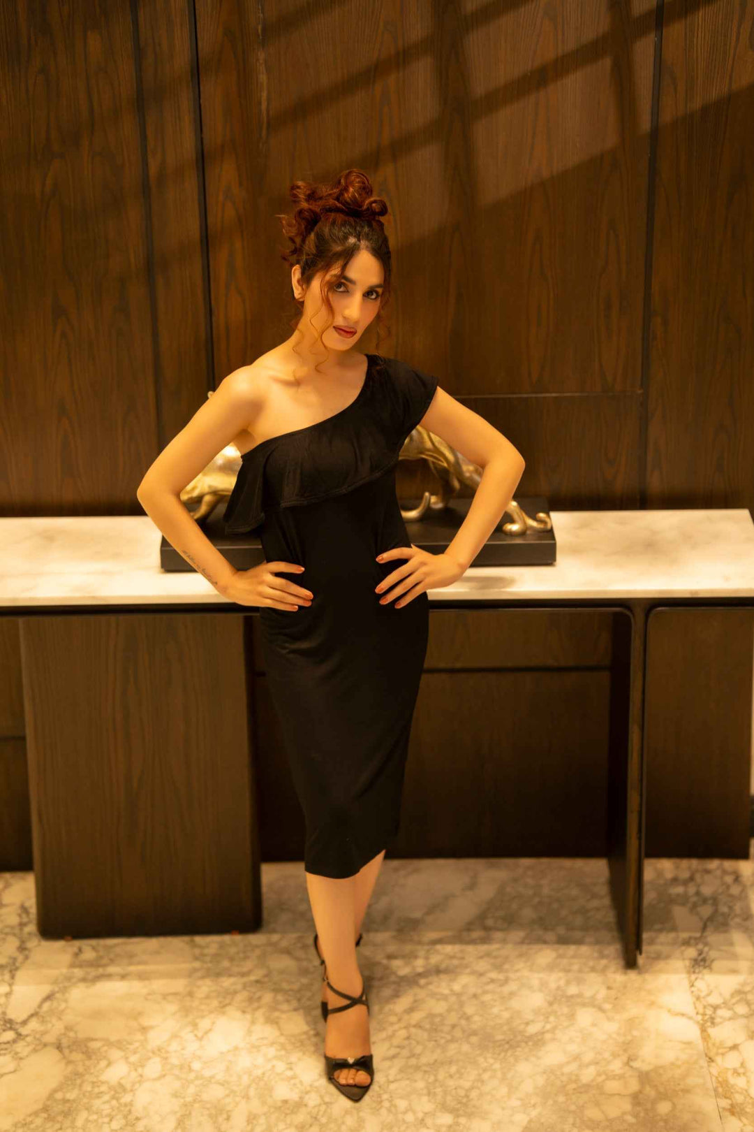Nyxanthia Asymmetric Ruffle Dress (Copy)