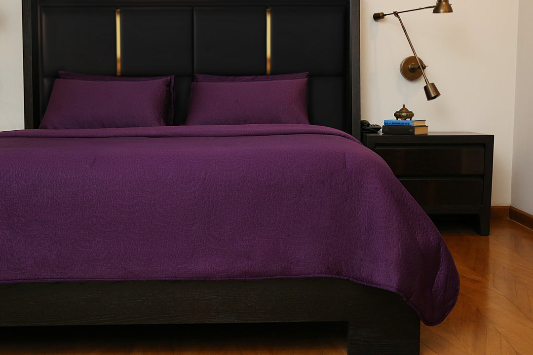 Purple Bleed Cotton Bedspread