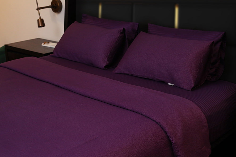 Purple Bleed Cotton Bedspread