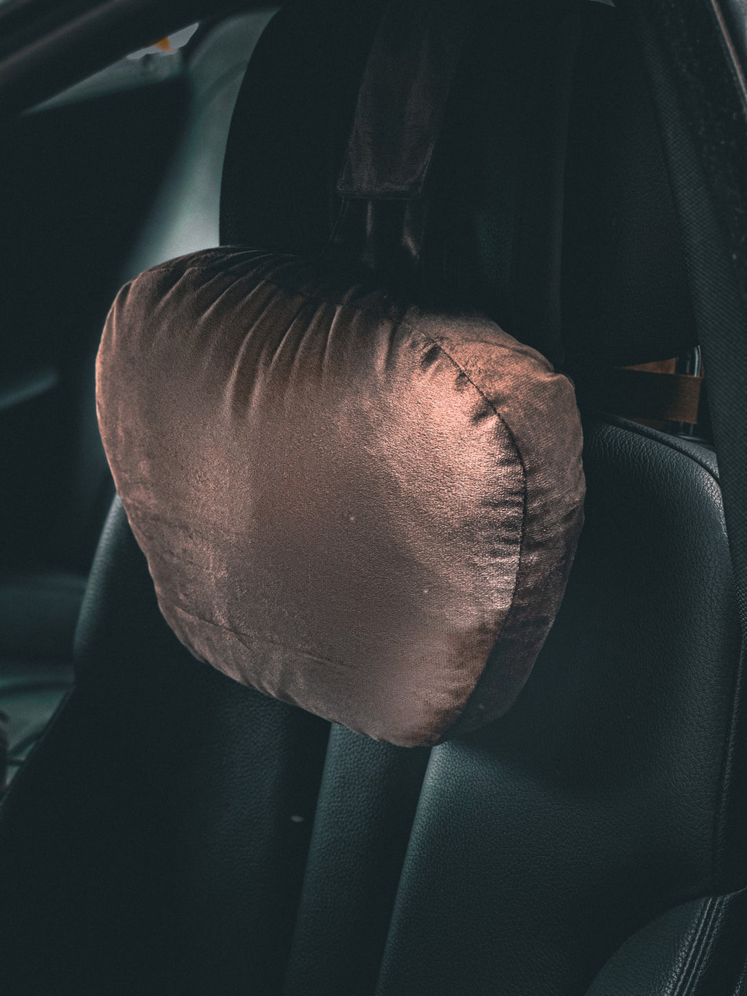 Alkantara Alternative Car Headrest Pillow