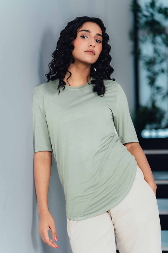 Curved hem Bamboo T-Shirt