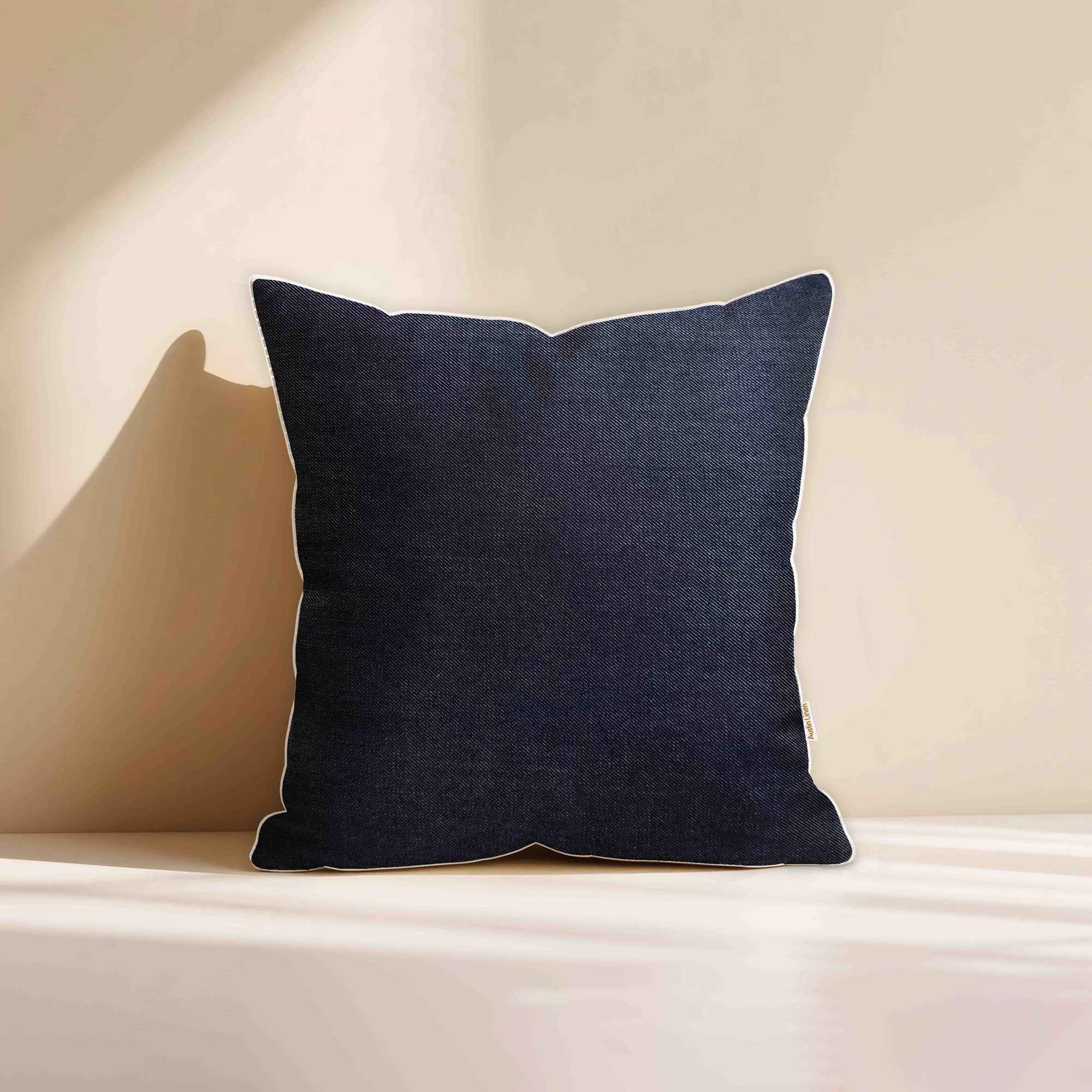 Deep Navy Denim Filled Cushion