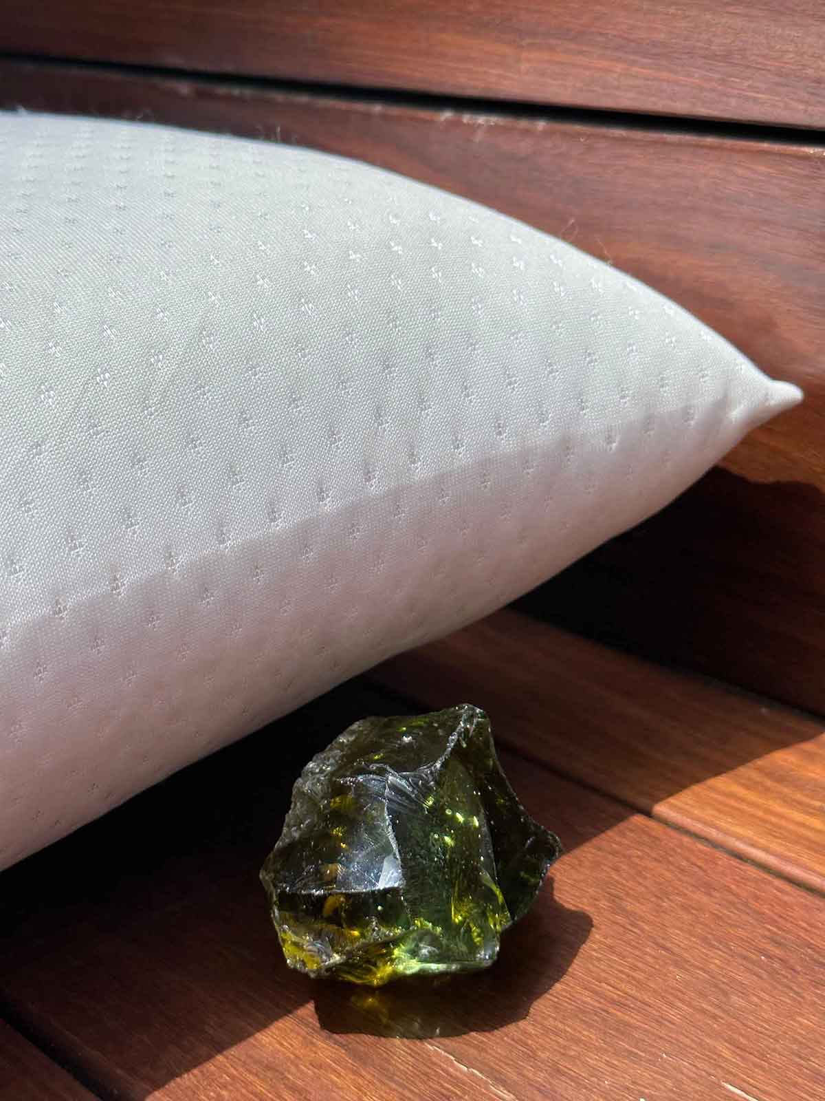 Egyptian Aquamarine Gem infused Filled Pillow Limited Edition Austin Linen