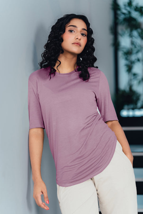 Curved hem Bamboo T-Shirt