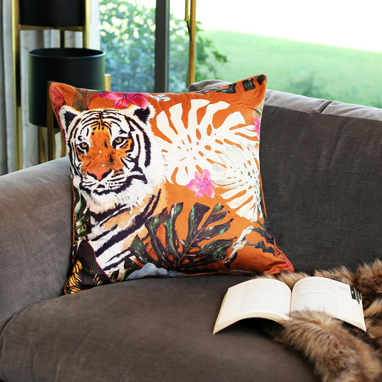 Tiger Sympathy Veloudo Designer Cushion