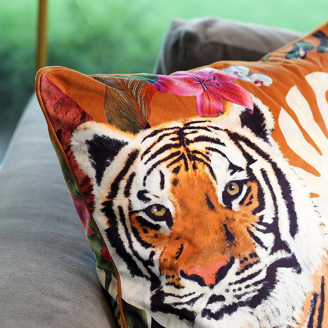 Tiger Sympathy Veloudo Designer Cushion