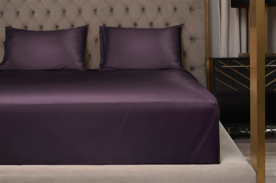 Purple Bamboo Sateen Sheet Set