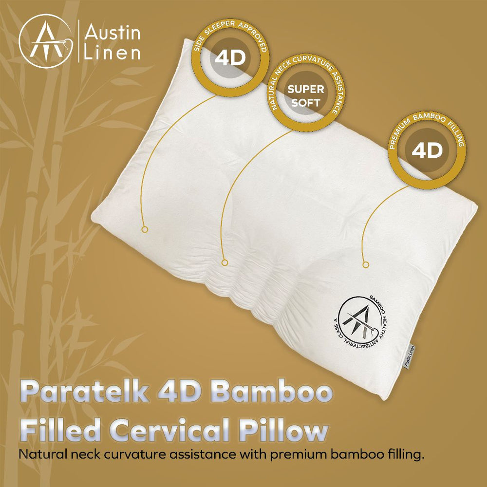 Paratelk 4D Bamboo Filled Cervical Pillow-Austin Linen